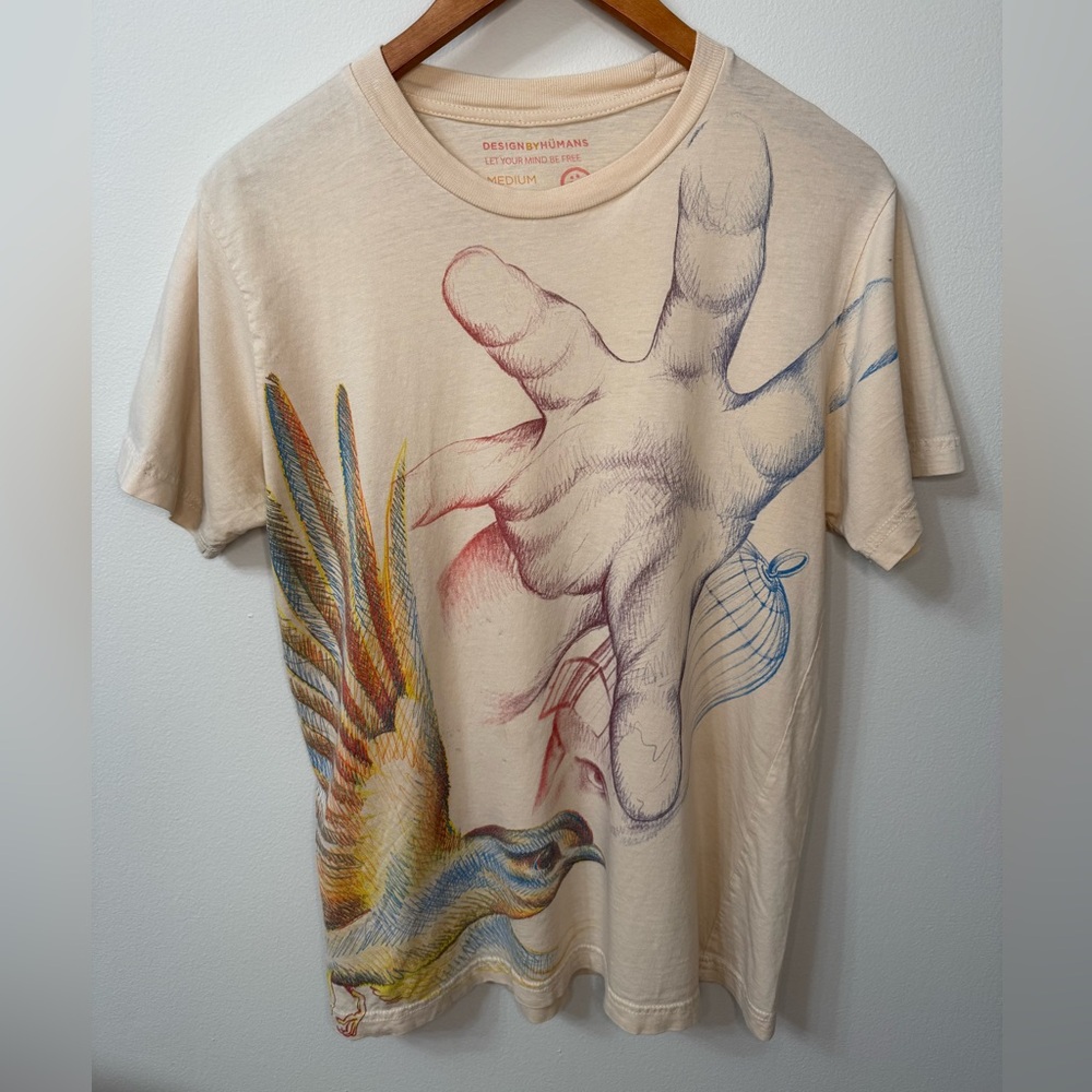 Design By Humans WHYBALL Graphic Art Tee Size Medium